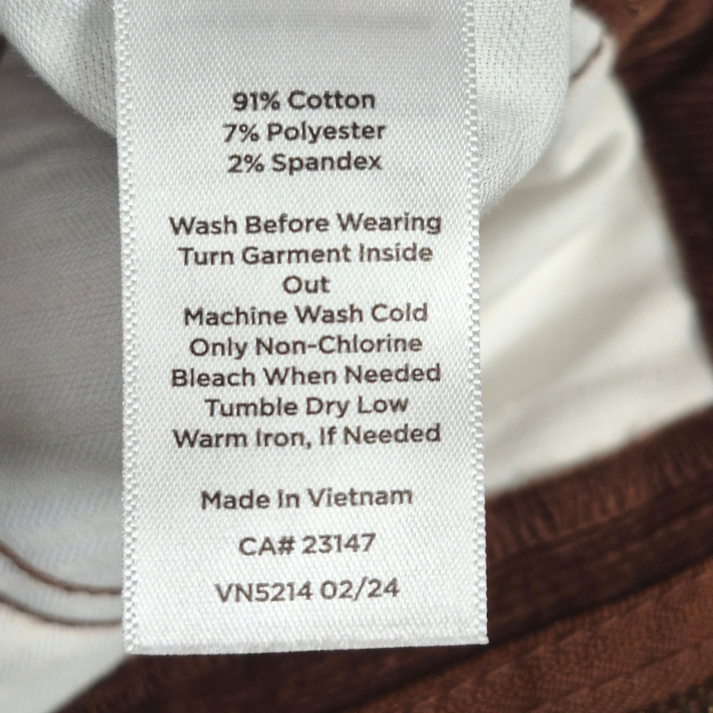 Talbots brown corduroy jegging straight leg pants women's 14 - Picture 6 of 10